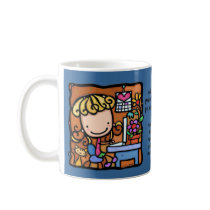 LittleGirlie loves to blog on her computer Coffee Mugs