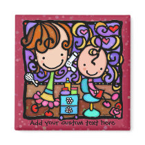 LittleGirlie plays Beautician TEAL magnet