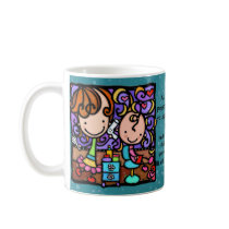 LittleGirlie plays Hair Stylist TEAL cup Mug