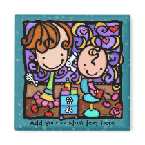 LittleGirlie plays Hair Stylist TEAL magnet