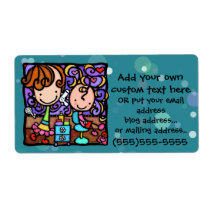 LittleGirlie plays Hair Stylist TEAL sticker/label