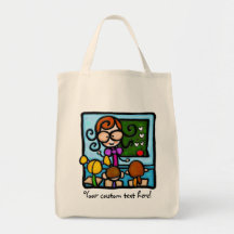 LittleGirlie plays teacher! Tote Bags
