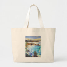 LITTORAL DE LA CALIFORNIE - UN DE 10 PREMIÈRE HUIL SACS FOURRE-TOUT