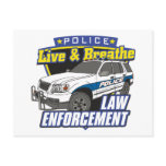 Live and Breathe Law Enforcement Postcards
