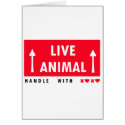 Live Animal Sticker Handle with Love cards