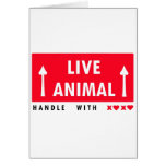 Live Animal Sticker Handle with Love cards