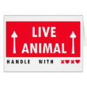 Live Animal Sticker Handle with Love cards