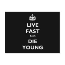 Live Fast And Die Young Postcard