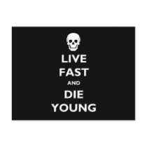 Live Fast And Die Young Postcards