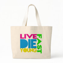 Live fast die young einkaufstaschen