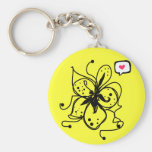 Live Flower Key Chain
