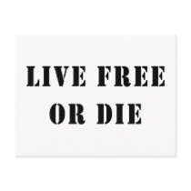 Live Free Or Die Postcards