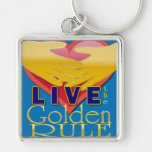 live golden rule stop bullying keychains
