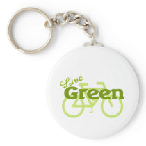 live green bike keychains