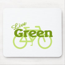 live green bike mouse pad