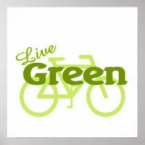 live green bike poster