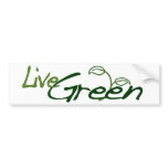 Live Green Bumper Stickers