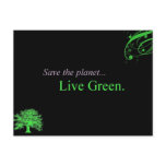 Live Green Business Event Invitation postcards