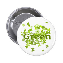 live green butterfly pins
