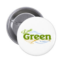 live green earth pinback button