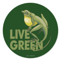 Live Green Eco Round Sticker