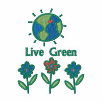 Live Green Emrboidered Earth Day Tees