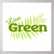 live green fern print