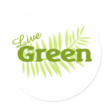 live green fern stickers