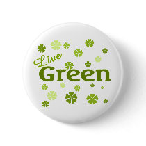 live green flowers button