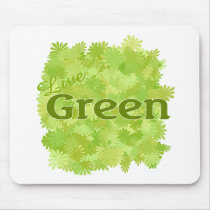 live green flowers mouse pads