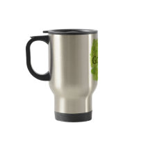 live green flowers mug