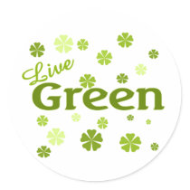 live green flowers stickers