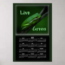 "Live Green" Frog 2012 Calendar Print