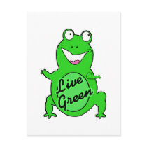 Live Green Froggie Post Cards
