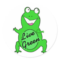 Live Green Froggie Sticker