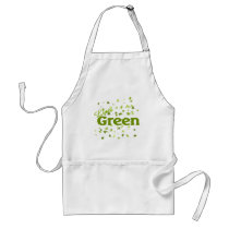 live green leaves apron