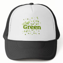 live green leaves trucker hats