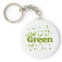 live green leaves key chains