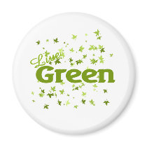 live green leaves refrigerator magnets