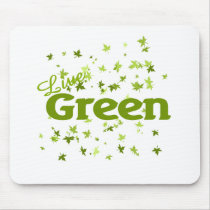 live green leaves mouse pads