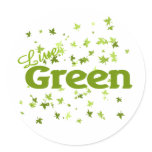 live green leaves stickers