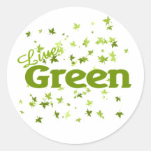 live green leaves sticker