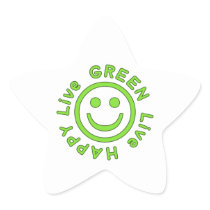 Live Green Live Happy Pro Environment Eco Friendly Sticker