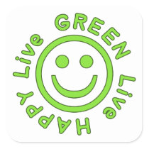Live Green Live Happy Pro Environment Eco Friendly Sticker