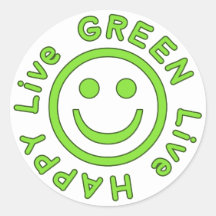 Live Green Live Happy Pro Environment Eco Friendly Sticker