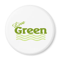 live green fridge magnet