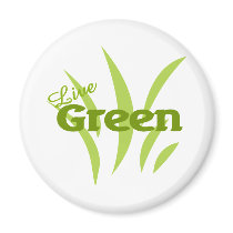 live green refrigerator magnet