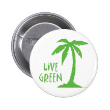 Live Green - Palm Tree Pins