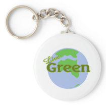 live green planet earth key chains