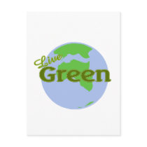live green planet earth postcards